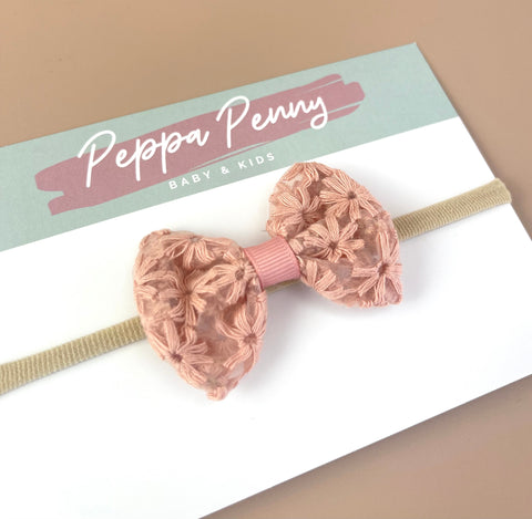 Bow Headband - Pink Lily - Peppa Penny