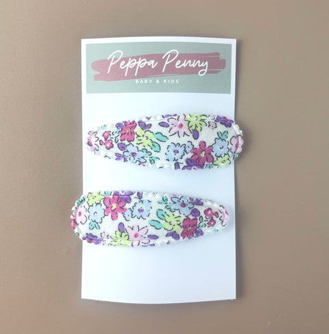 Linen Snap Clip Duo - Kerry - Peppa Penny