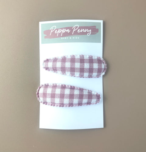 Linen Snap Clip Duo - Tamaleisha - Peppa Penny