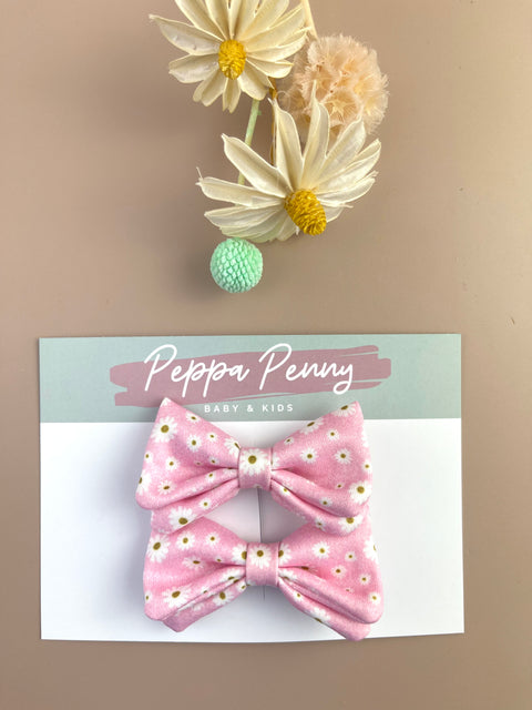 Clip Duo - Pink Daisy - Peppa Penny