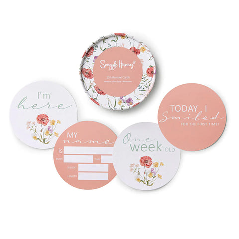 Meadow & Pink Sand Reversible Milestone Cards - Snuggle Hunny