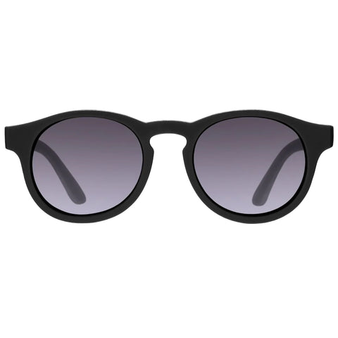 Jet Black - Smoke Lens - Keyhole Sunglasses - Polarized Babiators