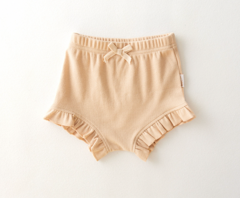 Ribbed Ruffle Shorties - Peach - Child of Mine DISCOUNTED