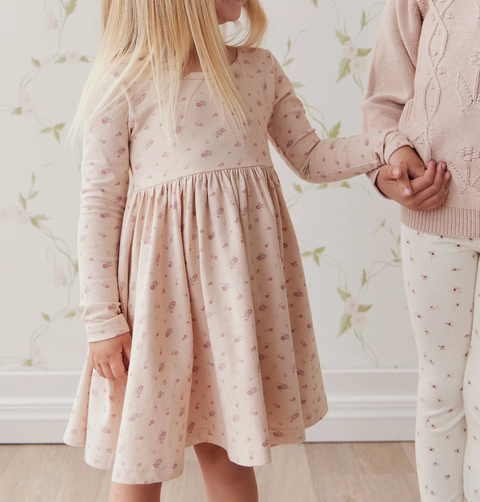 Organic Cotton Tallulah Dress - Cindy Whisper Pink - Jamie Kay