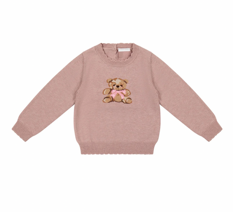 Audrey Knitted Jumper - Powder Pink Marle - Jamie Kay