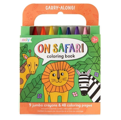 Carry Along - On Safari Colouring Book - Ooly DISCOUNTED