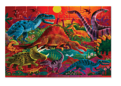 Foil Puzzle 60 pc - Dazzling Dinos - Crocodile Creek