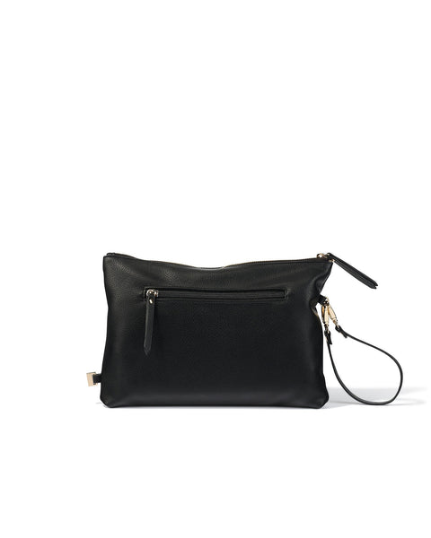 Nappy Changing Pouch - Black Faux Leather - OIOI