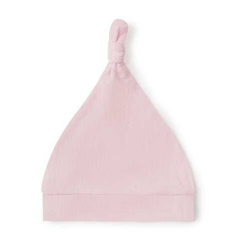Baby Pink Organic Knotted Beanie - Snuggle Hunny