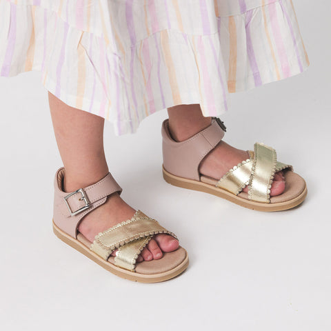 Willow Blush/Gold Sandal - Pretty Brave DISCOUNTED