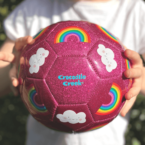 Glitter Soccer Ball - Rainbow - Crocodile Creek
