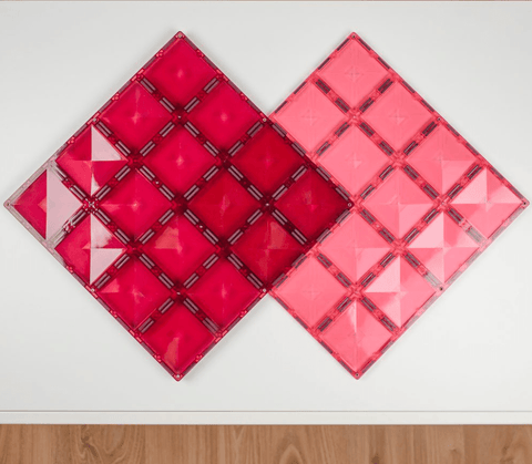 Base Plate pack - 2 pc - Pink & Berry - Connetix Tiles