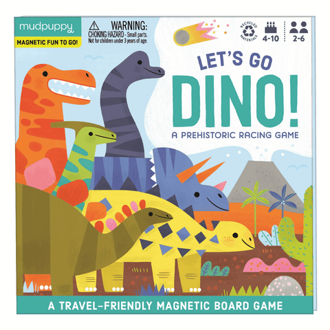 Magnetic Board Game – Lets Go Dinosaur - Mudpuppy
