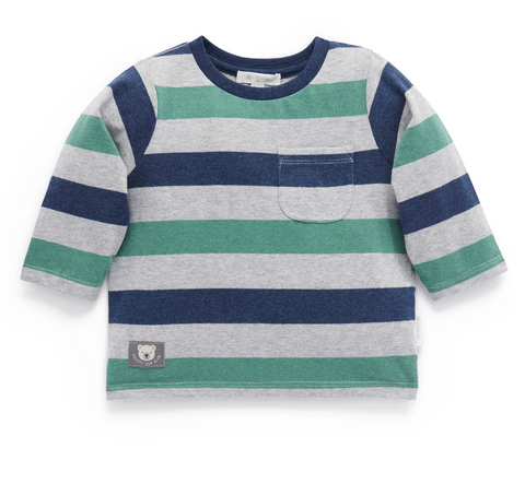 Stripey Long Sleeve Tee - Pure Baby DISCOUNTED