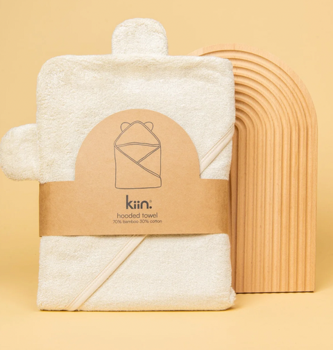 Hooded Towel - Ivory - Kiin