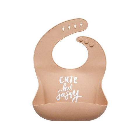 Silicone Bib - Cute but Sassy - Nude - The Somewhere Co