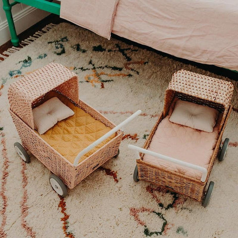 Organic Cotton Strolley Doll Bedding Set - Mustard - Olli Ella