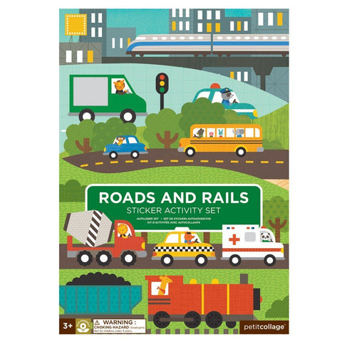 Roads & Rails Sticker Activity Set - Petit College