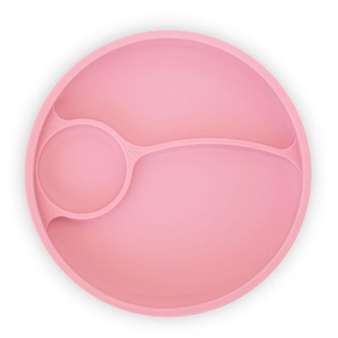Divided Suction Plate - Coral Pink - Brightberry