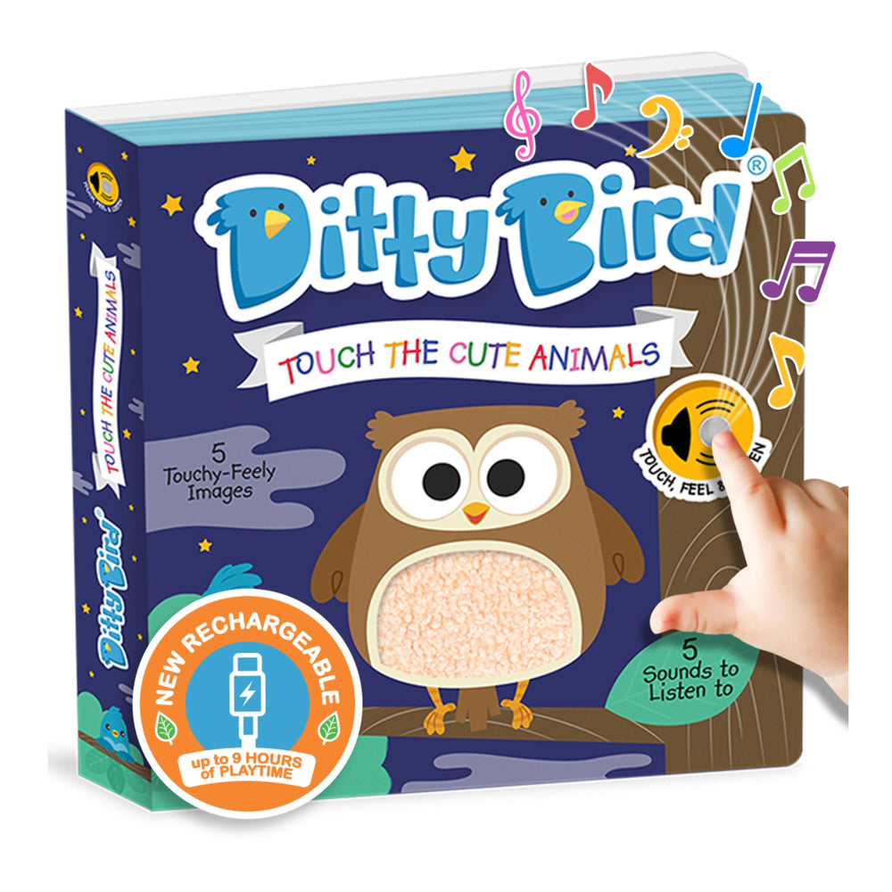 Musical Book - Touch the Cute Animals - Ditty Bird