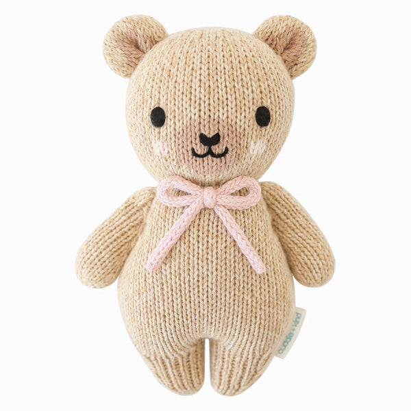 *Baby Honey Bear - Blush Bow - Cuddle & Kind