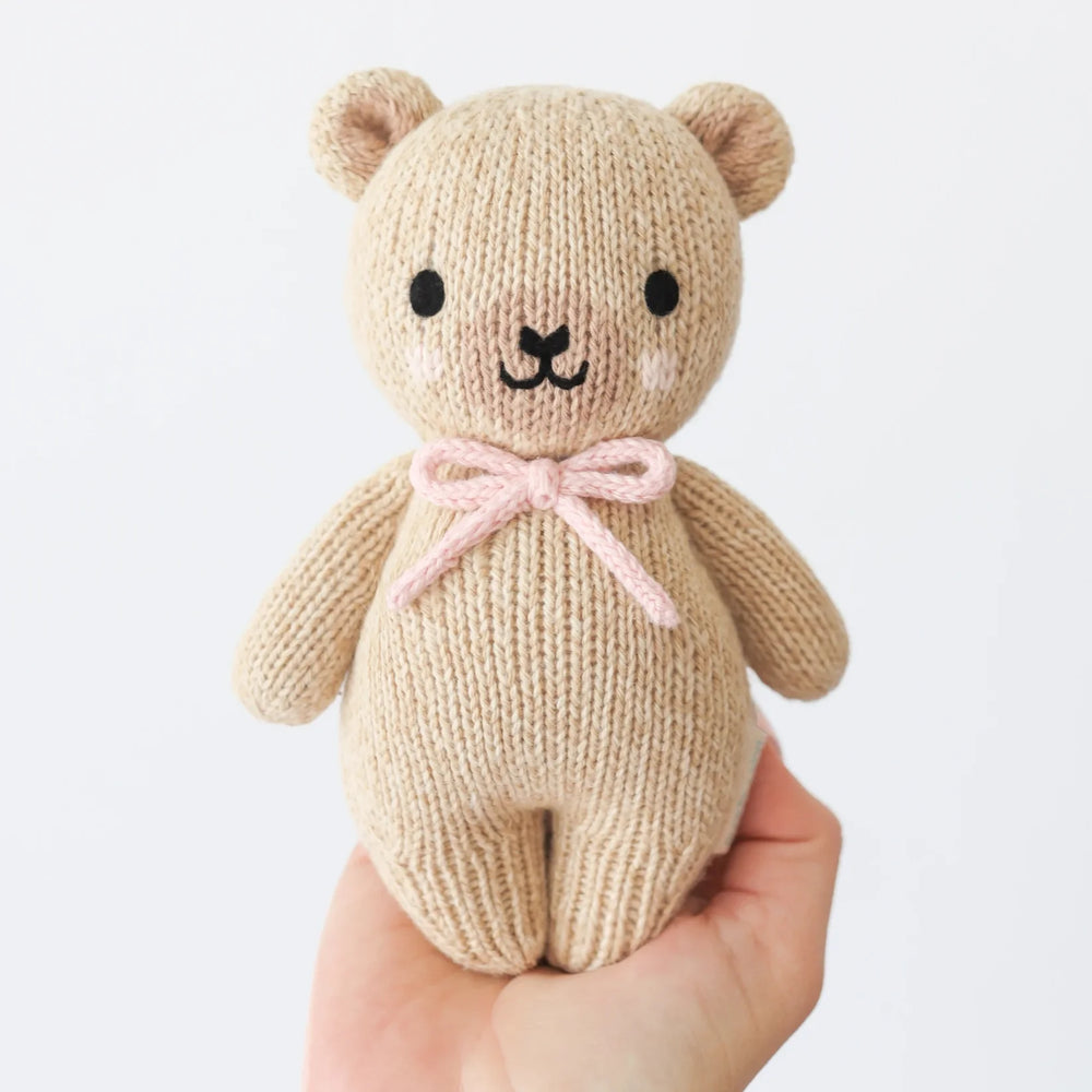 *Baby Honey Bear - Blush Bow - Cuddle & Kind