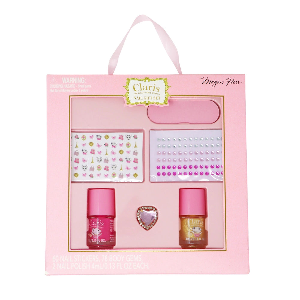 Claris the Chicest Mouse in Paris Nail Gift Set - Pink Poppy