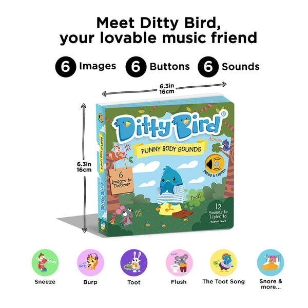 Musical Book - Funny Body Sounds - Ditty Bird