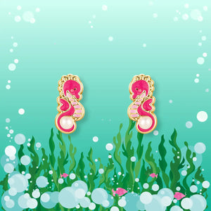 Seahorse Cutie Stud Earrings - Girl Nation