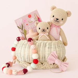 *Baby Honey Bear - Blush Bow - Cuddle & Kind