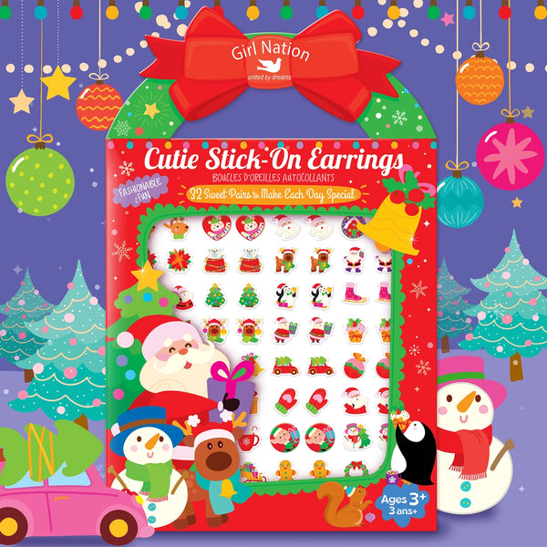 Christmas Stick-On Earrings | Holly Jolly - Girl Nation