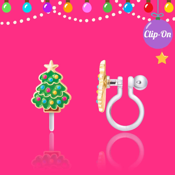 Clip On Earrings | Happy Christmas Tree - Girl Nation