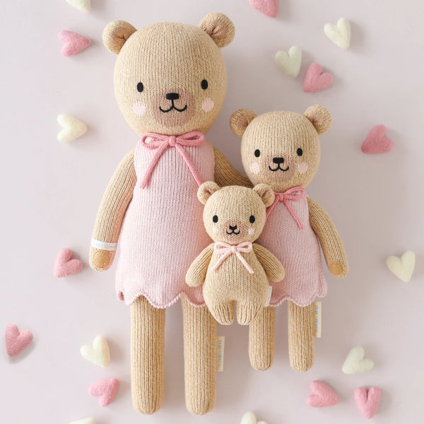 *Baby Honey Bear - Blush Bow - Cuddle & Kind
