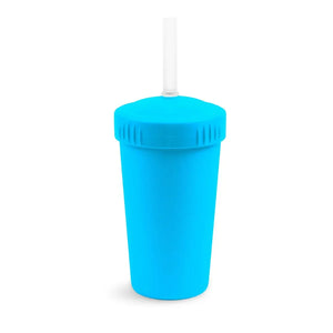 Straw Cup with Reusable Straw - Sky Blue - Replay