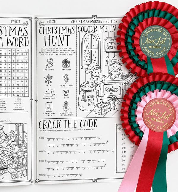 Christmas Newspaper Activity Booklet - Set of 2 - Vol. 26 - Black Bow Studio