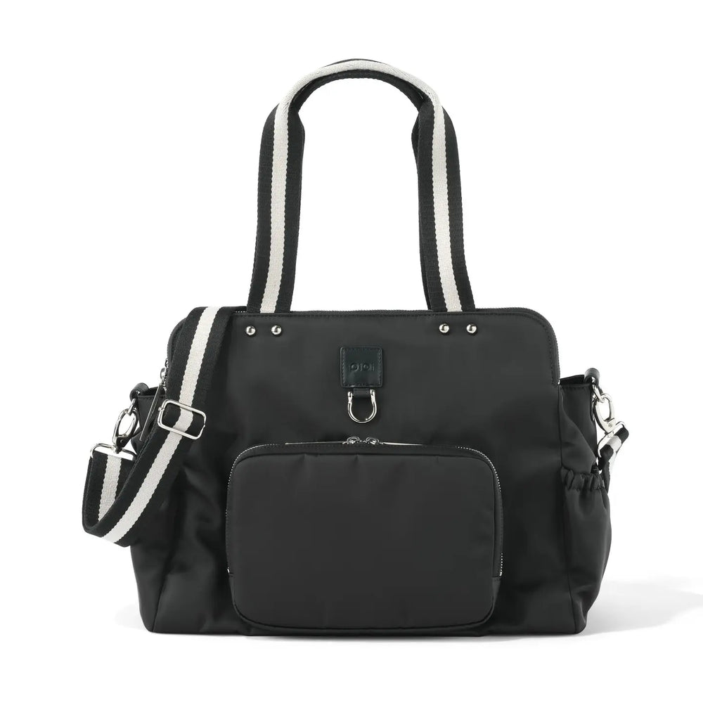 Triple Tote Nappy Bag - Black Nylon - OIOI