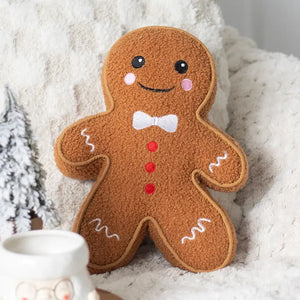 Gingerbread Man Boucle Cushion - Wonder Imports