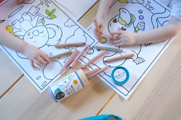 Woodies 3-in-1 Wooden Pencils | Set of 10 - My Creative Box