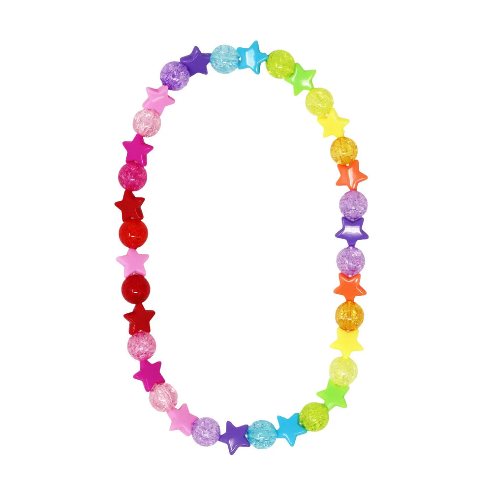 Star Rainbow Necklace - Pink Poppy