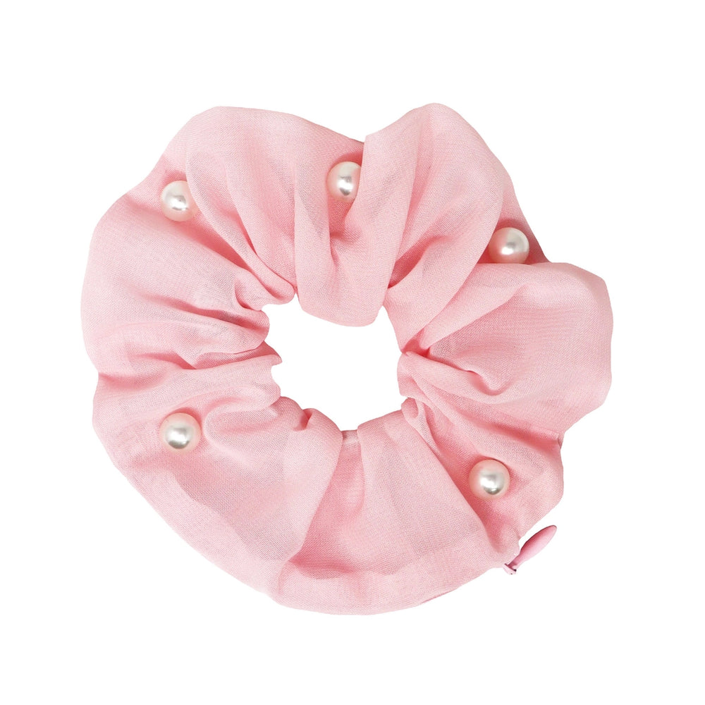 Oversized Scrunchie with Pocket - Pink Poppy