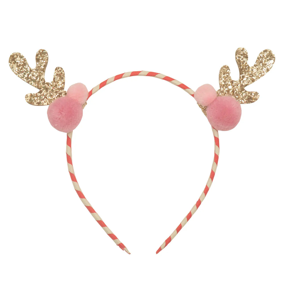 Stripy Pom Pom Reindeer Headband - Rockahula Kids