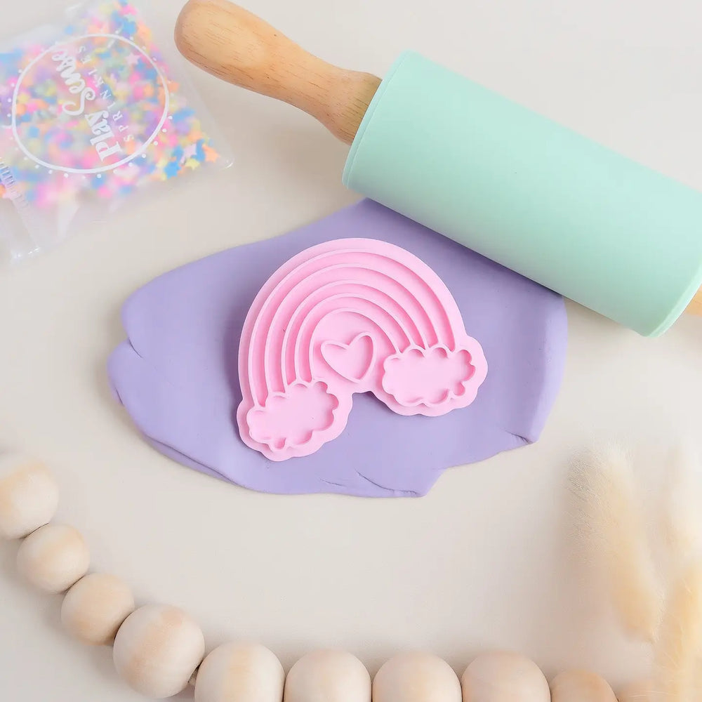 Eco Playdough Stamp | Rainbow with Heart - Play Sense