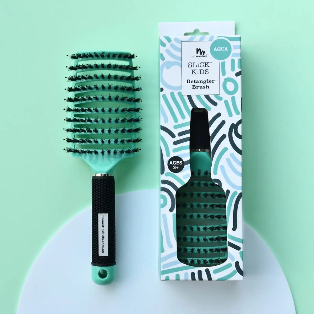 Detangler Hair Tamer Brush - Aqua - No Nasties
