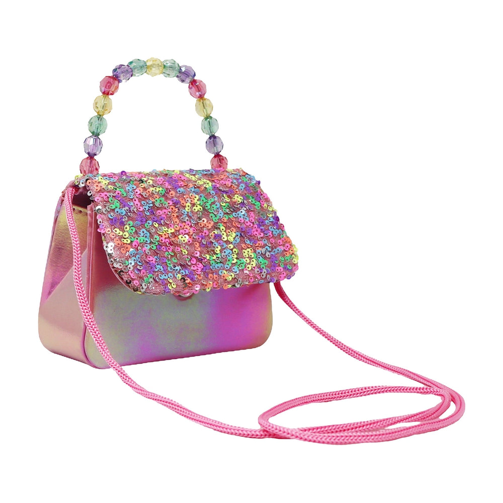 Pink & Purple Glitter Handbag - Pink Poppy