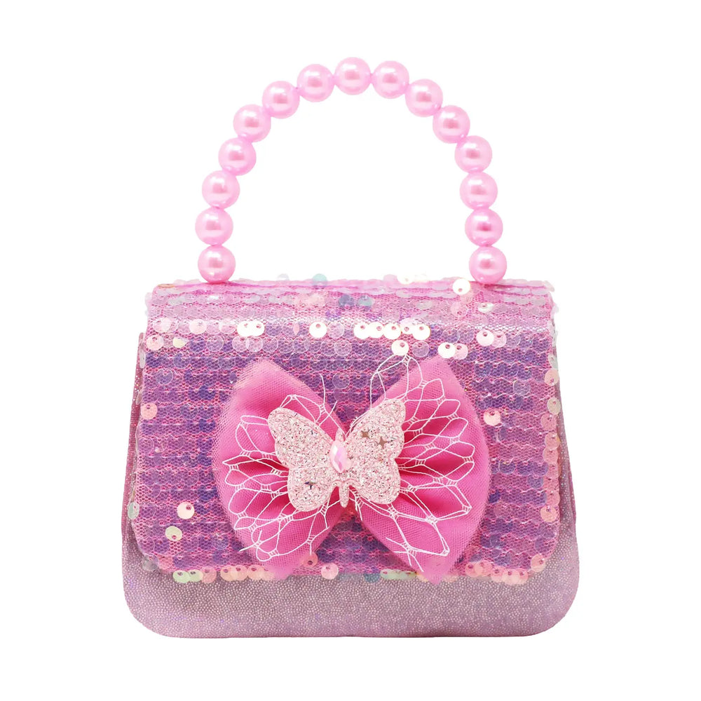 Butterfly Motif Handbag - Pink Poppy