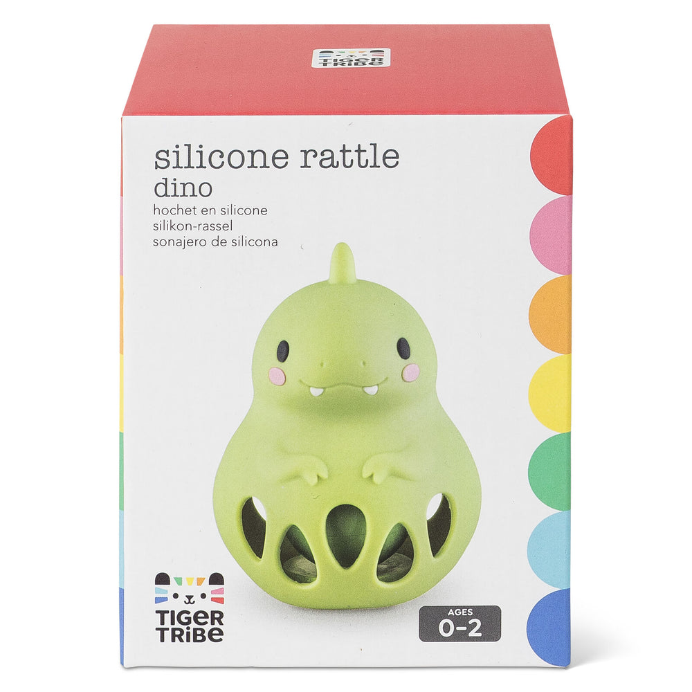 Silicone Rattle - Dino - Tiger Tribe