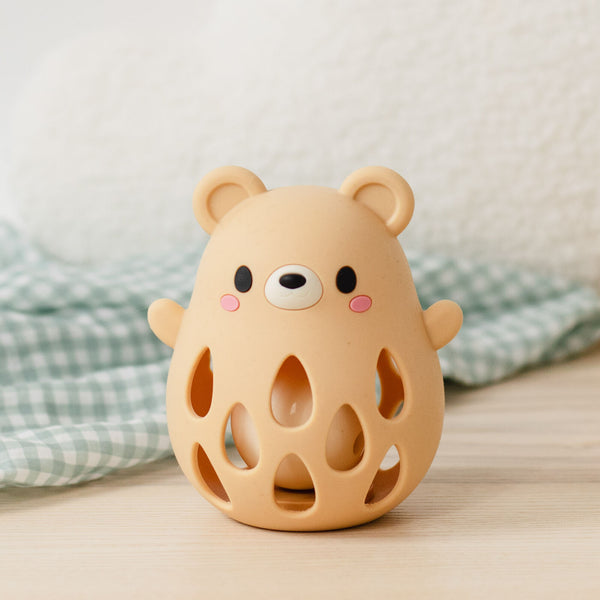 Silicone Rattle - Bear - Tiger Tribe