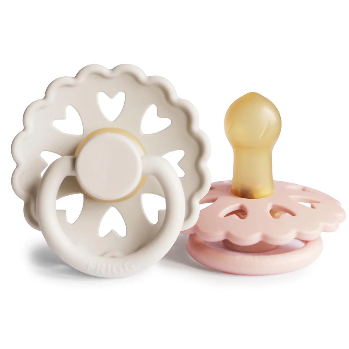 Pacifier With Rag Rope Pacifier - NIGHT - 2 Pack Latex - Stone Blue & Sage - Frigg