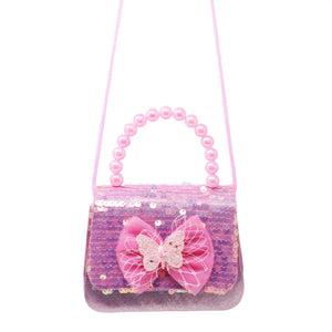 Butterfly Motif Handbag - Pink Poppy