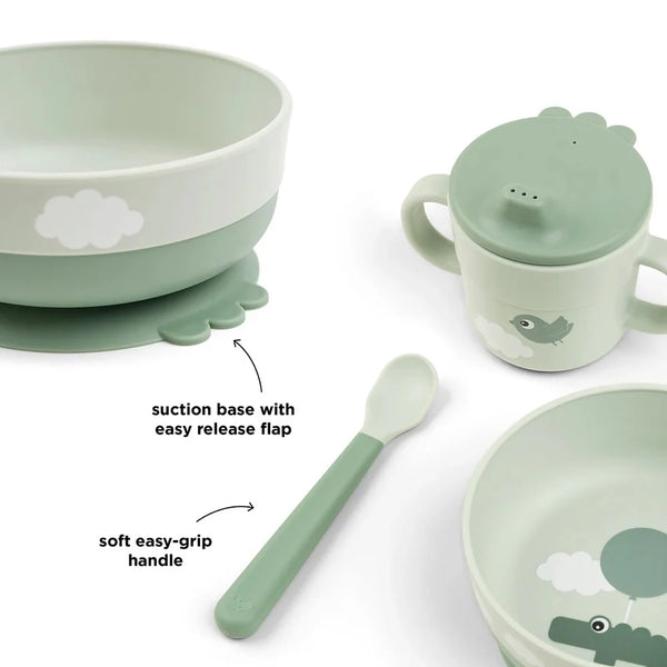 Foodie First Meal Set Happy Clouds Green - Done by Deer